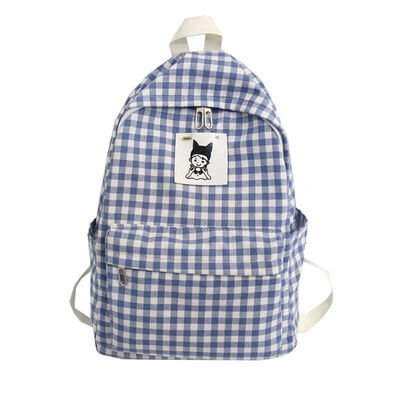 

Ins wind bag Korean high school students campus simple Mori Joker ancient feeling girl Plaid backpack