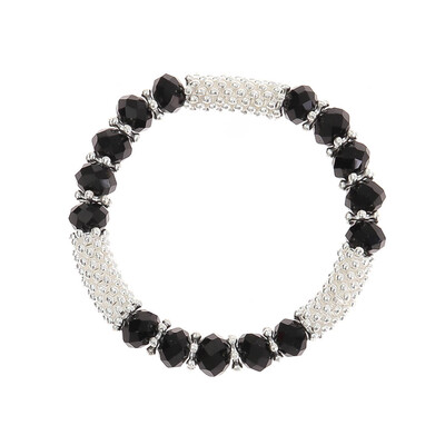 

4 Color Bracelets & Bangles For Woman Zinc Alloy Part Crystal Beads Crystal Stone Charms Bohemian Elastic Rope Crystal Bracelets