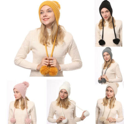 

Women Girls Studern Hats Winter Crochet Hat Wool Knit Beanie Warm Caps Fashion