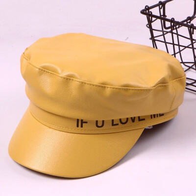 

Net red octagonal Hat autumn&winter letters berets Korean Hat female tide Navy Hat Joker simple Cap tide