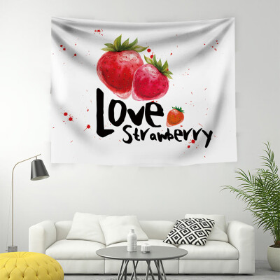 

Gobestart Strawberry Tapestry Living Room Bedroom Decorative Painting Fabric Wall Painting