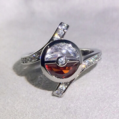 

For Women Pikachu Stone Silver Cute Rings