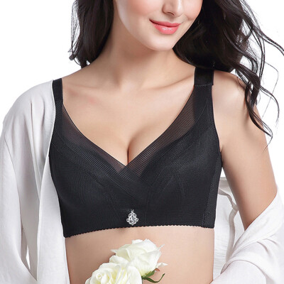 

〖Follure〗New Women Large Underwear Bra Ultra-thin Spongeless Ring-free Gather Bra