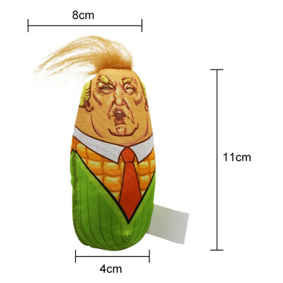 

Trump Head Maize Design Cat Toys Stuffed Plush Corn Pet Kitten Funny Interactive Teaser Catnip Squeaky Cat Chew Toy Pet Products