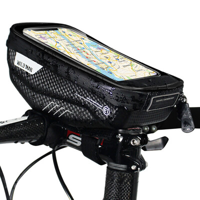 

Bike Phone Bags with Touch Screen Phone Holder Case Waterproof Bicycle Front Frame Top Tube Mount Handlebar Bags Bike Storage Bag