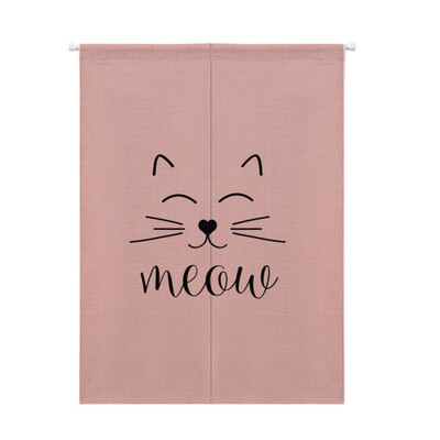 

Cartoon Animal Printed Cotto Linen Japanese Style Doorway Curtain Hanging Tapestry For Home Decoration