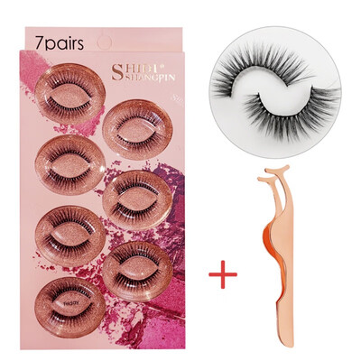 

7 Pairs Black Long Sparse Cross False Eyelashes Fake Eye Lashes Extensions Makeup Tools for stage