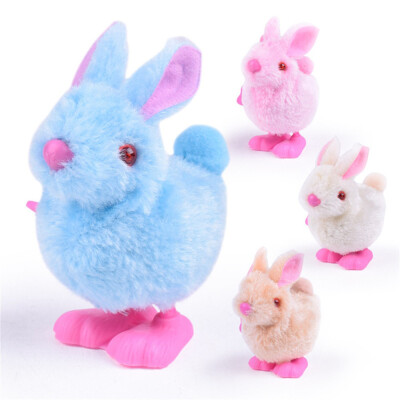 

YIWULAPluh Bunny Toys Infant Child Stuffed Toys Hopping Wind Up Collect Easter Gift