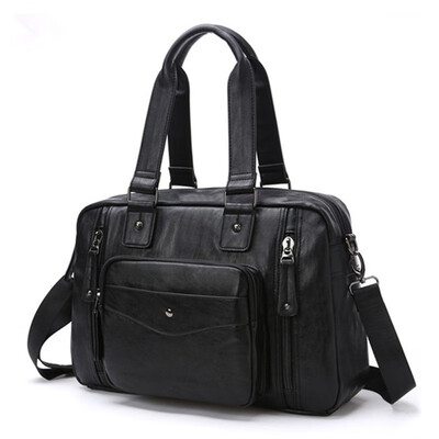 

Designer Handbags High Quality PU Leather Travel Bag Men Leisure Stitching Vintage Luggage Large Duffle Shoulder Weekend Bags