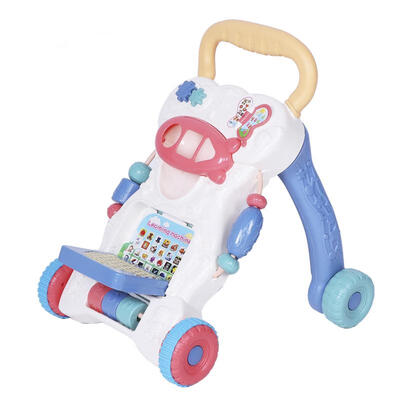 

Greensen Multi-functional Anti-roll Electric Toddler Trolley Baby Walker Educational Walking Assistant
