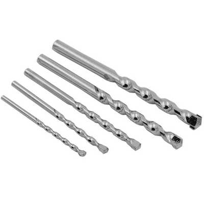 

5pcs 4-10mm Spiral Steel Impact Construction Drill Bit Set for Cement Concrete Wall Holes Drilling