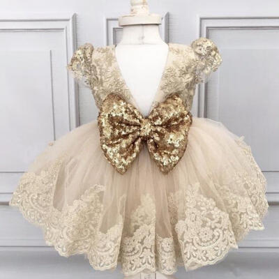 

Princess Toddler Kids Baby Girls Dress Lace Pageant Wedding Party Tutu Dresses