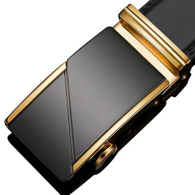 

New Fashion Designer Belts for Men Sliding Buckle Ratchet Men Belt Automatic Fashion ceinture homme