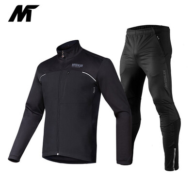 

Mens suits MYSENLAN cycling jerseys in the fall&winter coat Fleece long-sleeved warm wind cycling suits autumn winter fleece