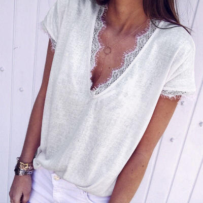 

Fashion Women&39s Short Sleeve Loose Blouse Casual Shirt Summer Tops T-Shirt