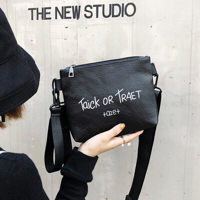 

Tailored Woman Trendy Line Texture Shoulder Bag Girls Solid Color Letter Leisure Hand Bag