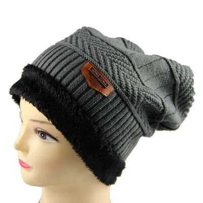 

Men Winter Warm Knitting Hat Soft Warm Knitted Cap