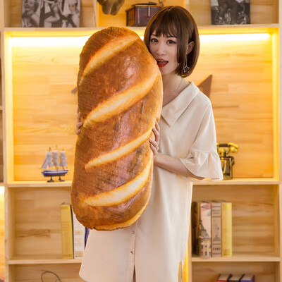 

Gobestart 3D Simulation Bread Shape Pillow Soft Lumbar Back Cushion Plush Stuffed Toy