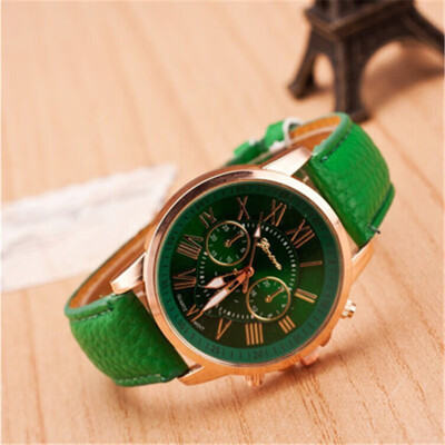 

Explosive belt watch double-layer three-eye six-needle mens belt watch Geneva watch