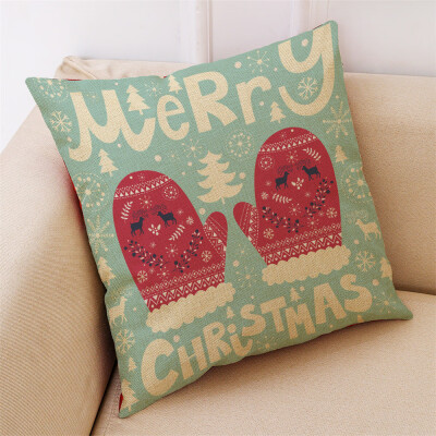 

Tailored New Christmas Cotton Linen Pillow Case Sofa Cushion Cover Home Decor