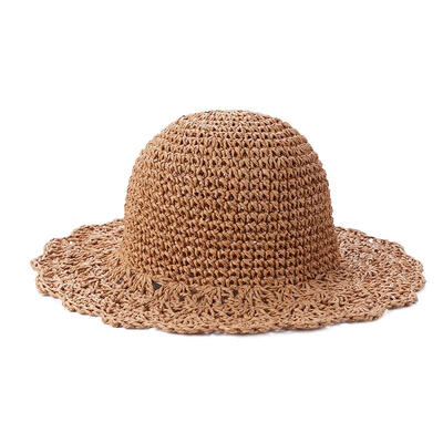 

Solid Color Weaving Straw Hat Boater Girls Summer Sun Hat Seaside Beach Cap
