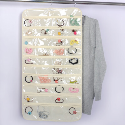 

Gobestart Jewelry Storage Bag 80 Pockets Jewelry Hanging Bag Display Bag Non-woven Fabric