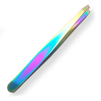 

Angled Slanted Eyebrow Tweezers Stainless Steel Eye Brow Trimmer Eyelash Clip