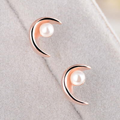 

Modern Superb Earrings 1 Pair Imitation Pearl Ear Studs Sweet Eardrop Jewelry Accessories