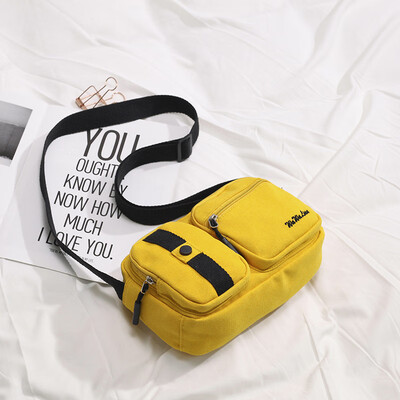 

Tu cool small bag female 2019 new Japanese Harajuku student shoulder bag ins super fire net red canvas Messenger bag