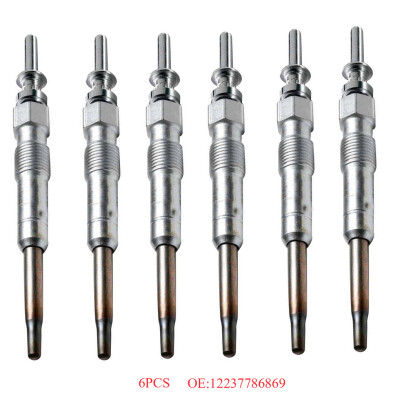 

6PCSSet Replacement for 330d 335d 525d 530d 535d X5 X6 Diesel Heater Glow Plugs 12237786869 0250402002