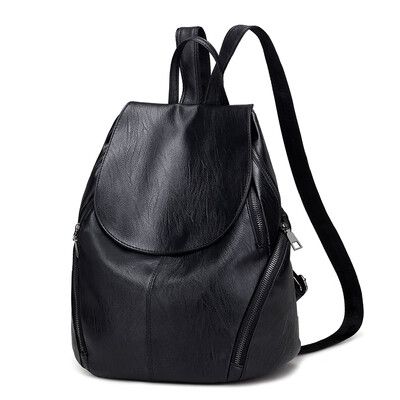 

Womens Shoulder Bag Korean Edition Student Bag 2017 Fashion Leisure Bag Womens Backpack Soft Leather Travel Bag