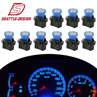 

10x Blue T10 LED Bulb Instrument Panel Cluster Dash Light Twist Lock Sockets