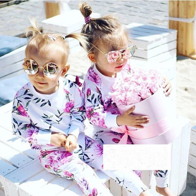 

Newborn Infant Baby Girl Clothes Floral T shirt TopsPants 2PCS Outfits Set