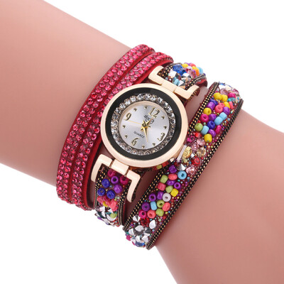 

Explosion models colorful stone winding female bracelet watch diamond winding ladies quartz watch