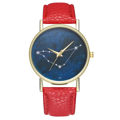 

Temperament Fashionable Simple Ladies WristWatch Souvenir Fashion Casual PU Leather Strap Womens Watch Beautiful hand clock D