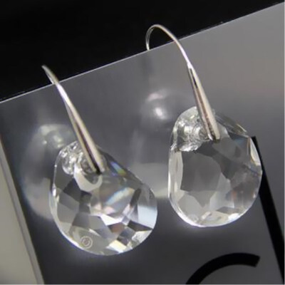 

EK614 Japanese&Korean Personality Peas Transparent White Crystal Earrings for Women Fashion Jewelry Lover Tears Brincos