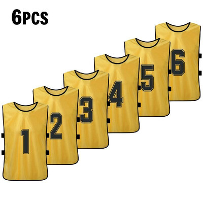 

6 PCS Kids Basketball Pinnies Quick Drying Basketball Jerseys Youth Sports Scrimmage Soccer Team Training Bibs Practice Sports Ve