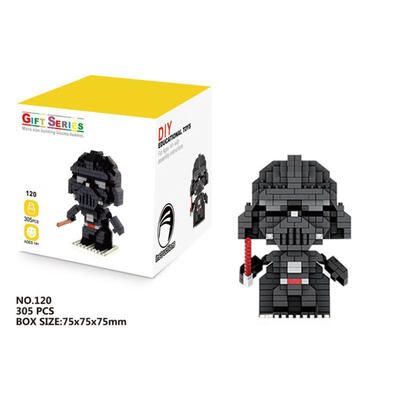 

Assembled Building Blocks Mini Miniature Diamond Blocks Planet Series 118-121 Black Warrior