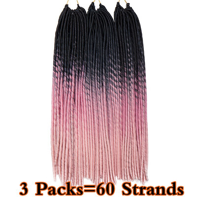 

3 Packs Dreadlocks Crochet Braids Soft Faux Locs Crochet Hair Synthetic Braiding Hair Bomba Goddess Locs Crochet Hair Braids