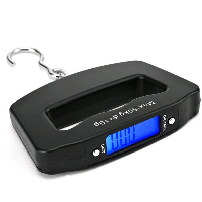 

50Kg10g Mini Electronic Scale Blue Backlit LED Display Stainless Steel Hanging Hook Kitchen Travel Scale