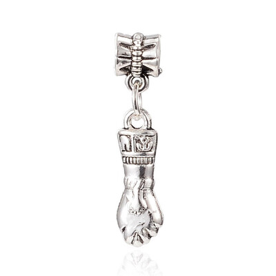 

Tibetan Style Alloy European Dangle Pendants Christmas Glove Antique Silver 35mm Hole 5mm