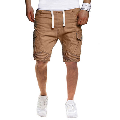 

Gobestart Mens Sport Pure Color Bandage Casual Loose Sweatpants Drawstring Shorts Pant