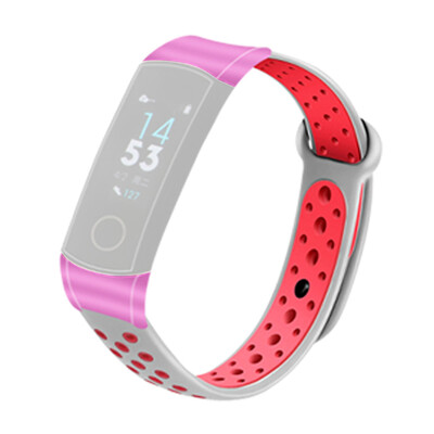 

〖Follure〗Pink Connector Silicone Two-Color Watch Band Wrist Strap For Huawei Honor 4