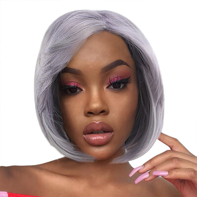 

〖Follure〗Europe&the United States Wigs Female Gray Fashion Short Hair African Hair