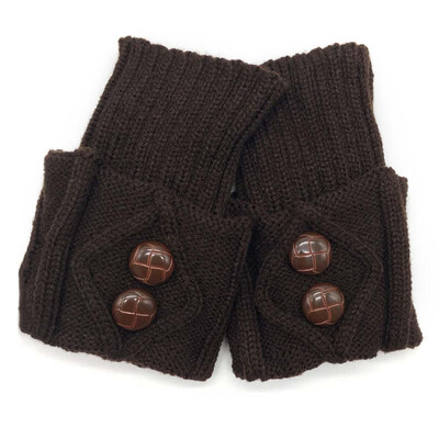 

Womens Crochet Knit Boot Socks Knit Leg Ankle Warmer Short Boot Cuffs Buttons Crochet Socks Winter Knitted Gaiters Leg Warmers