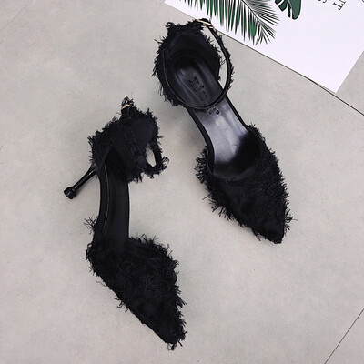 

Xiaoqing New High-heeled Shoes Autumn 2018 Hundred Hands of Korean Version Fine-heeled Girl with Sharp Head&Shallow Mouth Sing