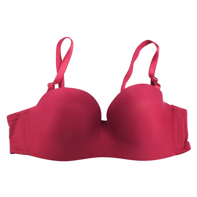 

1pcs Sexy Lingerie Women Underwear Solid Pink Convertible Straps Smooth Bra Thin Padded Push Up Seamless Wirefree Invisible Bras