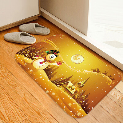 

Siaonvr Christmas Carpet Kitchen Doorway Bathroom Floor Carpet Floor Mat Print 40x60cm