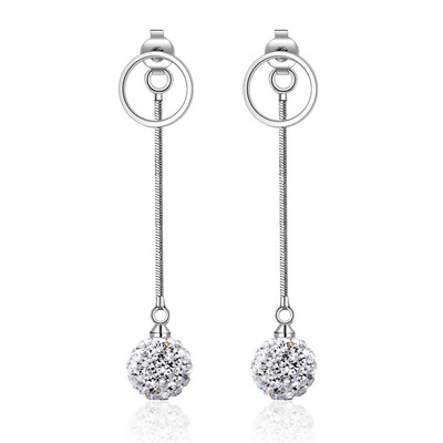 

Fashion Immitation Pearl Circle Long Drop Earring New Christmas Gift Jewelry For Women Earrings