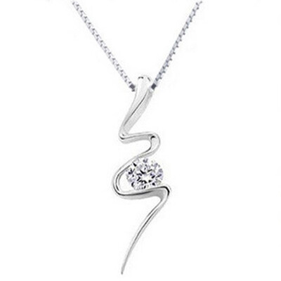 

Fashion Winding Snake S925 Silver Pendant Necklace Jewelry Lovers Gift New